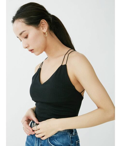 EVRIS（エヴリス）の「ダブルストラップカップインキャミ（キャミソール・レディース・ブラック/グリーン/アイボリー・FREE）」の9枚目の写真