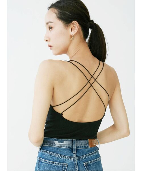 EVRIS（エヴリス）の「ダブルストラップカップインキャミ（キャミソール・レディース・ブラック/グリーン/アイボリー・FREE）」の10枚目の写真