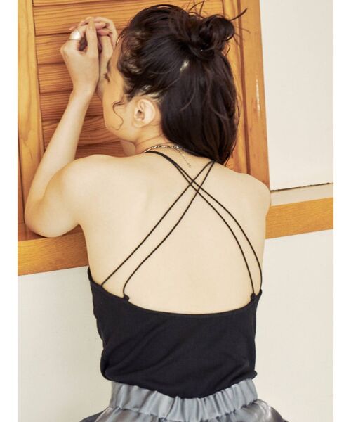 EVRIS（エヴリス）の「ダブルストラップカップインキャミ（キャミソール・レディース・ブラック/グリーン/アイボリー・FREE）」の17枚目の写真