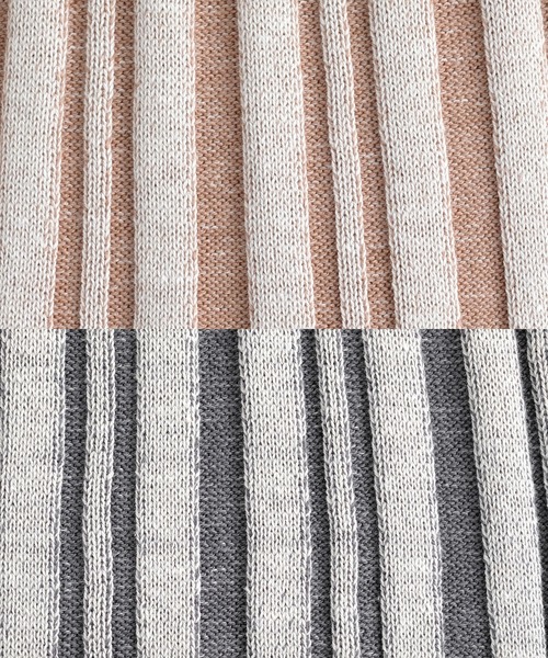 ＡＮＤＪ（アンドジェイ）の「ストライプ柄綿混ニットフレアパンツ（その他パンツ・レディース・ライトブラウン/ブルー系その他・M）」の10枚目の写真