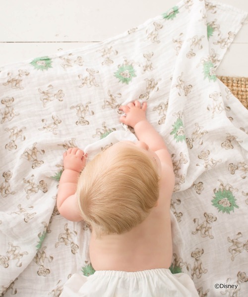 Disney（ディズニー）の「スワドル ライオンキング 2枚入り｜Disney（ディズニー）（おくるみ・キッズ・ホワイト×グリーン・FREE）」の4枚目の写真