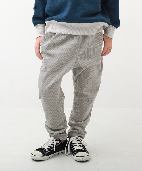 devirock(デビロック)の「コーデュロイ タックパンツ(その他パンツ・キッズ・ライトグレー/ベージュ/ブラウン/ライトブラウン/グレー系その他/パープル系その他/ダークカーキ/チャコール/パープル系その他2/テラコッタ・130cm/120cm/100cm/110cm/90cm/80cm/160cm/150cm/140cm)」の3枚目の写真