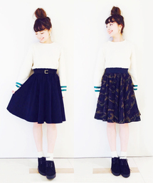 Kastane | 【Kastane】リバーシブルWタックスカート(スカート)