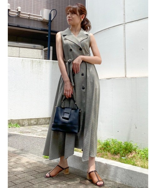 ダブルボタントレンチワンピース ワンピース Dazzlin ダズリン のファッション