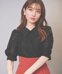 衿付きレースブラウス