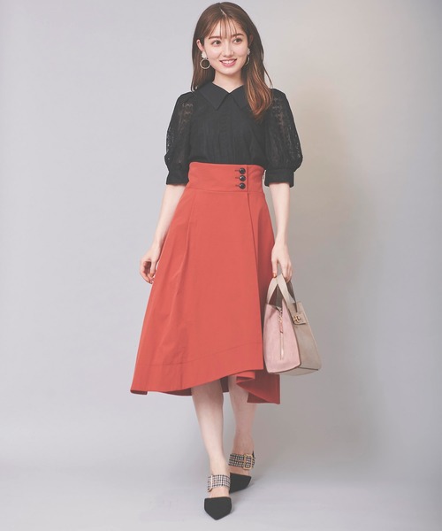 31 Sons de mode（トランテアン　ソン　ドゥ　モード）の「衿付きレースブラウス（シャツ/ブラウス・レディース・ブラック/オフホワイト・36）」の5枚目の写真