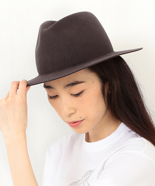 Ray BEAMS（レイビームス）の「RBS / 中折れ フェルトハット（ハット・レディース・ブラック/ネイビー/グレー・ONE SIZE）」の3枚目の写真
