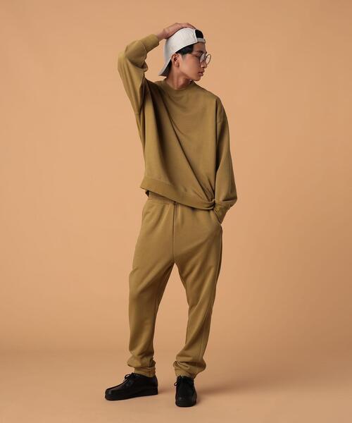 FEELING MADE（フィーリングメイド）の「FEELING MADE エアリースウェット ジョガーパンツ（スウェットパンツ・メンズ・ブラック/ベージュ/ダークグリーン/ライトグレー・LARGE/SMALL/MEDIUM）」の11枚目の写真