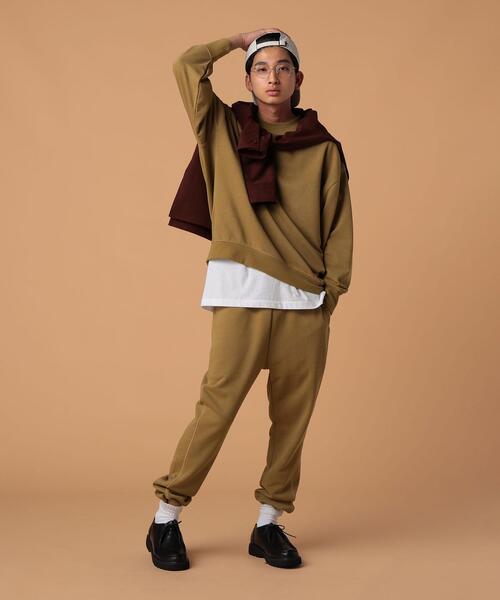 FEELING MADE（フィーリングメイド）の「FEELING MADE エアリースウェット ジョガーパンツ（スウェットパンツ・メンズ・ブラック/ベージュ/ダークグリーン/ライトグレー・LARGE/SMALL/MEDIUM）」の12枚目の写真