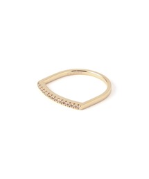 美品 Hirotaka ヒロタカ GS25KDRB K10 Diamond Bar U Shape Ring