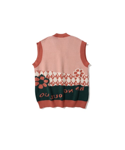 HOOK（フック）の「【HOOK】古着風 配色レトロ柄ベスト（ベスト・メンズ・イエロー/レッド・M/XL/L）」の13枚目の写真