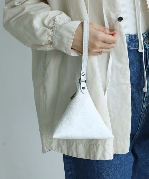 note et silence （ノートエシロンス）の「■Laboratorio Ｍariucchi　サンカクミニバッグ（ハンドバッグ・レディース・ホワイト/パープル・FREE）」の9枚目の写真