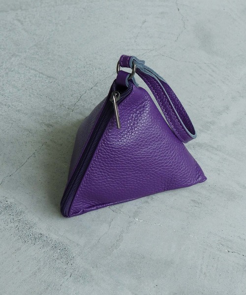 note et silence （ノートエシロンス）の「■Laboratorio Ｍariucchi　サンカクミニバッグ（ハンドバッグ・レディース・ホワイト/パープル・FREE）」の10枚目の写真