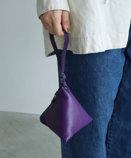 note et silence （ノートエシロンス）の「■Laboratorio Ｍariucchi　サンカクミニバッグ（ハンドバッグ・レディース・ホワイト/パープル・FREE）」の15枚目の写真