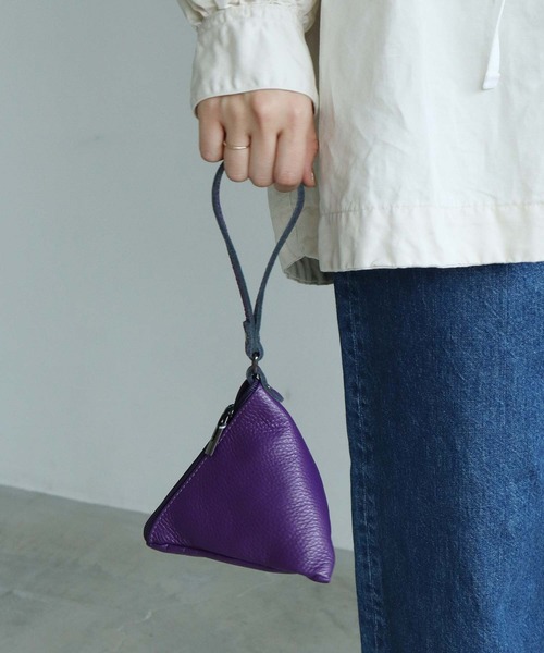note et silence （ノートエシロンス）の「■Laboratorio Ｍariucchi　サンカクミニバッグ（ハンドバッグ・レディース・ホワイト/パープル・FREE）」の18枚目の写真