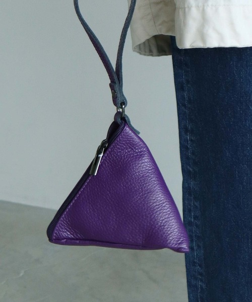 note et silence （ノートエシロンス）の「■Laboratorio Ｍariucchi　サンカクミニバッグ（ハンドバッグ・レディース・ホワイト/パープル・FREE）」の3枚目の写真