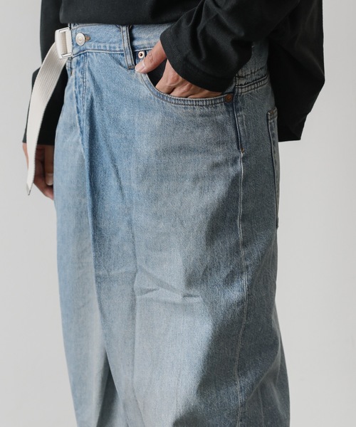 KAZUYUKI KUMAGAI ATTACHMENT（カズユキクマガイアタッチメント）の「11.5oz DENIM TAPERED ASYMMETRIC DENIM（デニムパンツ・メンズ・ブラック/ライトブルー・1/2/3）」の20枚目の写真