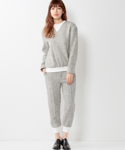 UNITED ARROWS（ユナイテッドアローズ）の「<VONDEL（ボンデル）>TWEED タックパンツ ◆（その他パンツ・レディース・ライトグレー/ダークグレー・フリー）」の13枚目の写真