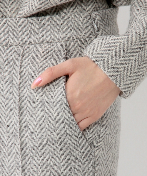 UNITED ARROWS（ユナイテッドアローズ）の「<VONDEL（ボンデル）>TWEED タックパンツ ◆（その他パンツ・レディース・ライトグレー/ダークグレー・フリー）」の5枚目の写真