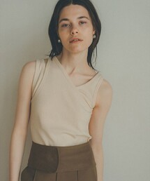【CLANE(クラネ)】ワンショルダーレイヤードタンクトップ 11105-2002