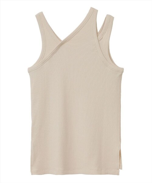 CLANE(クラネ)の「【CLANE(クラネ)】ワンショルダーレイヤードタンクトップ 11105-2002(Tシャツ/カットソー・レディース・ブラック/アイボリー・1)」の7枚目の写真