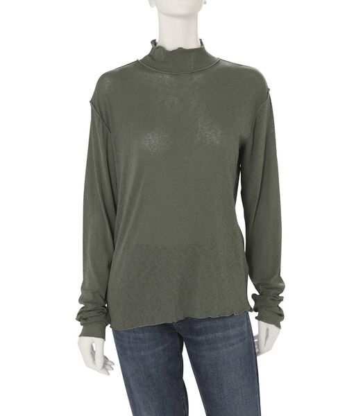 Ungrid（アングリッド）の「ハイネックシアースラブロングスリーブTee（Tシャツ/カットソー・レディース・ブラック/グリーン/オフホワイト・FREE）」の13枚目の写真