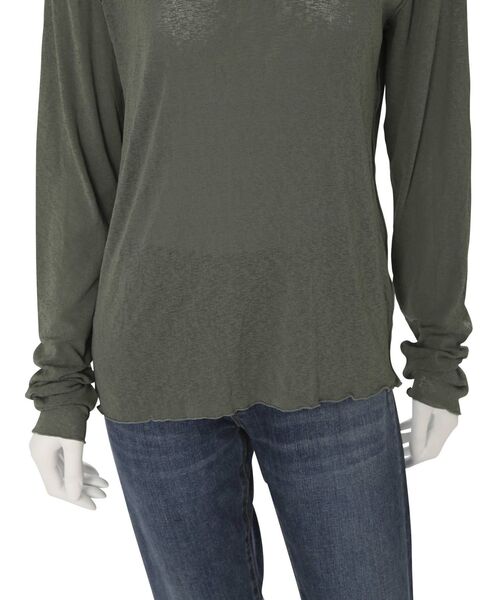 Ungrid（アングリッド）の「ハイネックシアースラブロングスリーブTee（Tシャツ/カットソー・レディース・ブラック/グリーン/オフホワイト・FREE）」の18枚目の写真