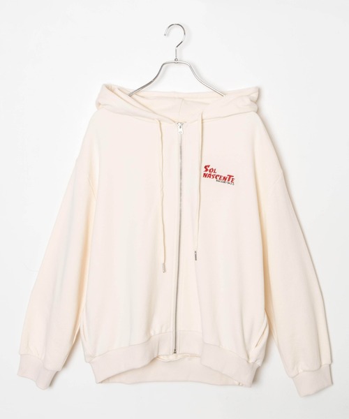 WEGO（ウィゴー）の「WEGO/ビッグシルエットジップパーカー（パーカー・レディース・ダークグリーン/ブルー/アイボリー/オートミール・FREE）」の17枚目の写真