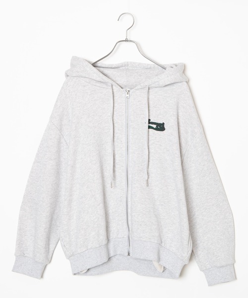 WEGO（ウィゴー）の「WEGO/ビッグシルエットジップパーカー（パーカー・レディース・ダークグリーン/ブルー/アイボリー/オートミール・FREE）」の13枚目の写真