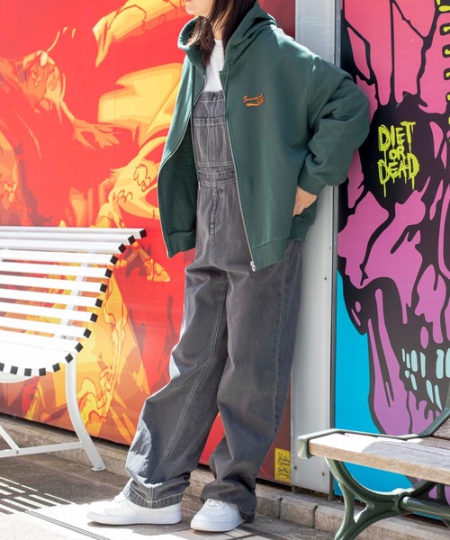 WEGO（ウィゴー）の「WEGO/ビッグシルエットジップパーカー（パーカー・レディース・ダークグリーン/ブルー/アイボリー/オートミール・FREE）」の14枚目の写真