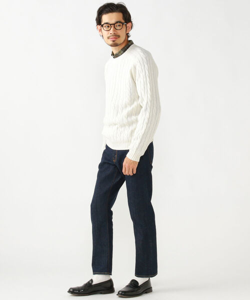 BEAMS PLUS（ビームスプラス）の「BEAMS PLUS / 5ゲージ ケーブル クルーネック ニット（ニット/セーター・メンズ・ホワイト/ブラック/ネイビー/ブラウン/グレー/オリーブ・SMALL/MEDIUM/LARGE/X-LARGE）」の16枚目の写真