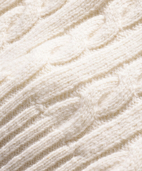 BEAMS PLUS（ビームスプラス）の「BEAMS PLUS / 5ゲージ ケーブル クルーネック ニット（ニット/セーター・メンズ・ホワイト/ブラック/ネイビー/ブラウン/グレー/オリーブ・SMALL/MEDIUM/LARGE/X-LARGE）」の12枚目の写真