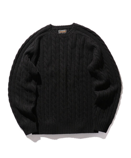 BEAMS PLUS（ビームスプラス）の「BEAMS PLUS / 5ゲージ ケーブル クルーネック ニット（ニット/セーター・メンズ・ホワイト/ブラック/ネイビー/ブラウン/グレー/オリーブ・SMALL/MEDIUM/LARGE/X-LARGE）」の15枚目の写真