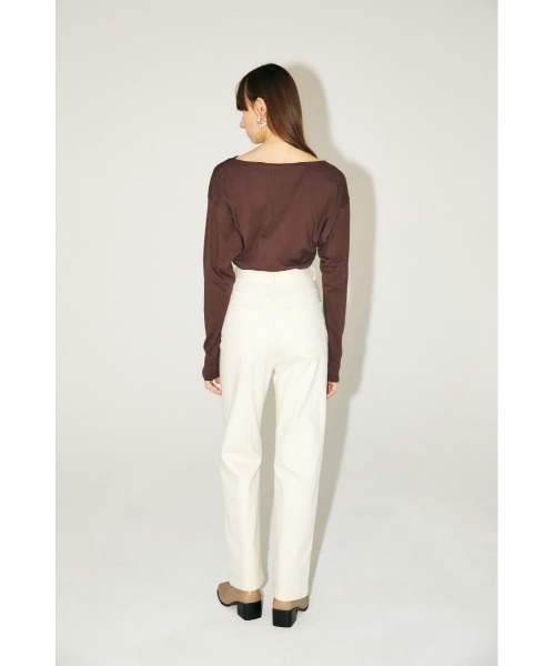 M_（エムアンダーバー）の「【M_】HW STRETCH STRAIGHT（デニムパンツ・レディース・アイボリー/ブラック・24inch/25inch/26inch/27inch）」の12枚目の写真