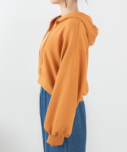 WEGO（ウィゴー）の「WEGO/キーネックカラープルパーカー（パーカー・レディース・ホワイト/パープル/オレンジ/オートミール/杢グレー/ピンク/ブラック/グリーン・SMALL/MEDIUM）」の22枚目の写真