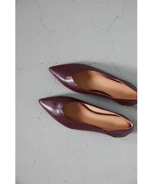 STYLEMIXER（スタイルミキサー）の「Vｶｯﾄﾌﾗｯﾄｼｭｰｽﾞ（パンプス・レディース・バーガンディー/ブラック/ベージュ・MEDIUM/LARGE/SMALL）」の3枚目の写真