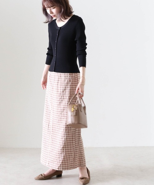 Cheek（チーク）の「２Ｗａｙリブチビカーディガン（カーディガン/ボレロ・レディース・ブラック/ベージュ/グレイッシュブルー/パープル・FREE）」の19枚目の写真