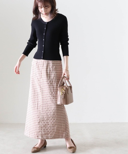 Cheek（チーク）の「２Ｗａｙリブチビカーディガン（カーディガン/ボレロ・レディース・ブラック/ベージュ/グレイッシュブルー/パープル・FREE）」の15枚目の写真