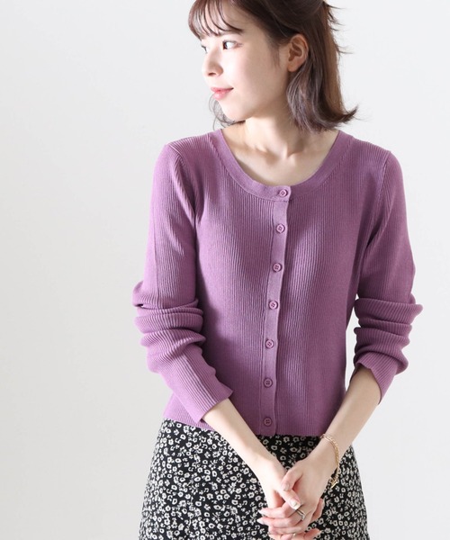 Cheek（チーク）の「２Ｗａｙリブチビカーディガン（カーディガン/ボレロ・レディース・ブラック/ベージュ/グレイッシュブルー/パープル・FREE）」の18枚目の写真