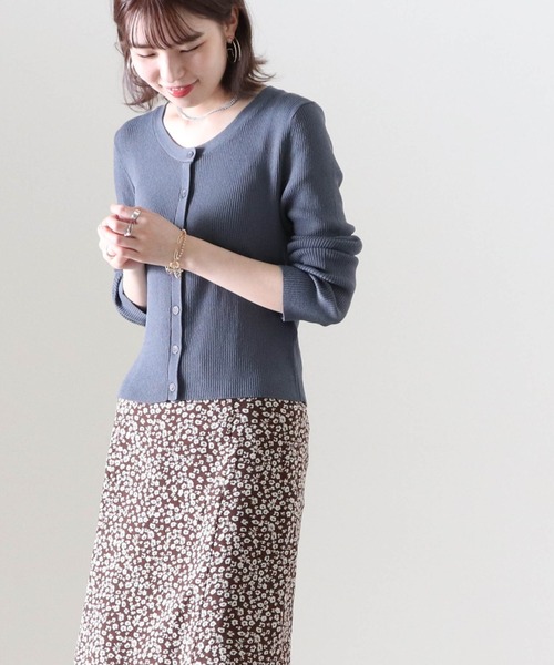 Cheek（チーク）の「２Ｗａｙリブチビカーディガン（カーディガン/ボレロ・レディース・ブラック/ベージュ/グレイッシュブルー/パープル・FREE）」の21枚目の写真