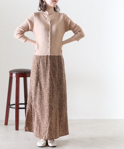 Cheek（チーク）の「２Ｗａｙリブチビカーディガン（カーディガン/ボレロ・レディース・ブラック/ベージュ/グレイッシュブルー/パープル・FREE）」の5枚目の写真