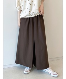 Samansa Mos2 blue | タックフレアパンツ(その他パンツ)