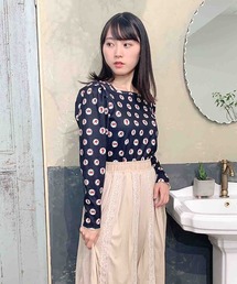 Hamble by Par Avion | フラワーリブトップス(Tシャツ/カットソー)