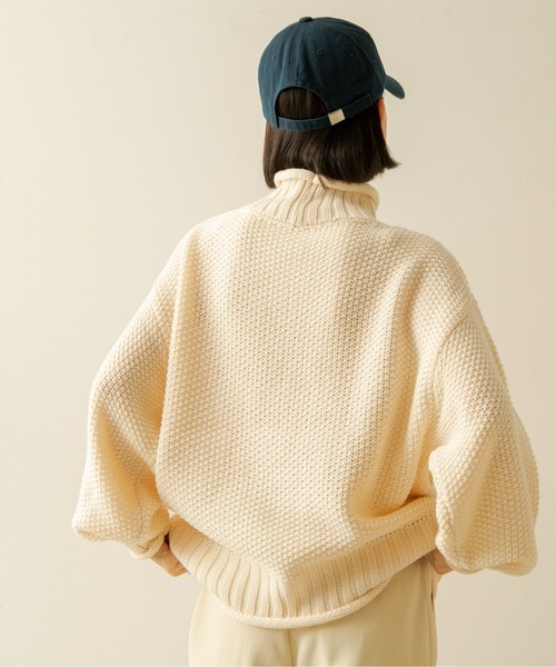 ANGIE（アンジー）の「カノコハイネックニットプルオーバー（ニット/セーター・レディース・ブラック/ベージュ/オフホワイト/グリーン/イエロー/ブラウン・FREE）」の22枚目の写真