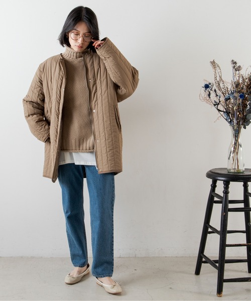 ANGIE（アンジー）の「カノコハイネックニットプルオーバー（ニット/セーター・レディース・ブラック/ベージュ/オフホワイト/グリーン/イエロー/ブラウン・FREE）」の9枚目の写真