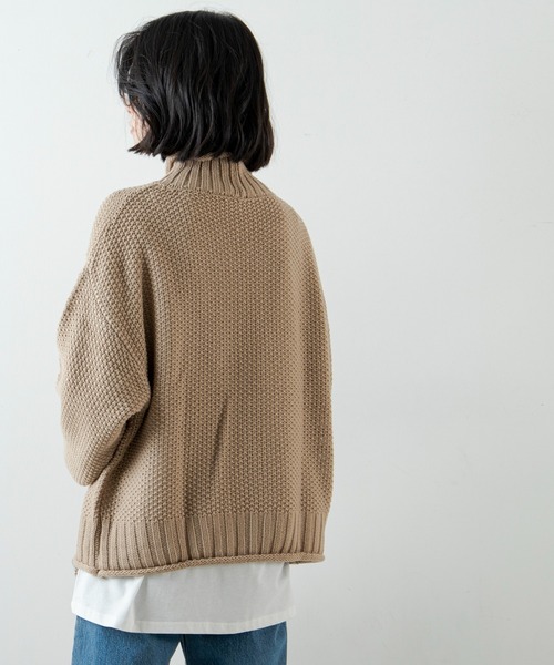 ANGIE（アンジー）の「カノコハイネックニットプルオーバー（ニット/セーター・レディース・ブラック/ベージュ/オフホワイト/グリーン/イエロー/ブラウン・FREE）」の16枚目の写真