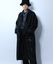 HARE | 2WAYシンセティックレザーコート(HARE)(ステンカラーコート)