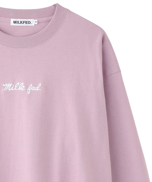 MILKFED.（ミルクフェド）の「BASIC ICING L/S TEE（Tシャツ/カットソー・レディース・ホワイト/オフホワイト/ライトパープル/ブラック/チャコールグレー/ネイビー/ベージュ/ライトグリーン・MEDIUM/SMALL）」の8枚目の写真