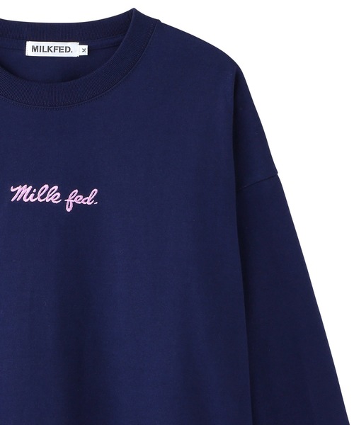 MILKFED.（ミルクフェド）の「BASIC ICING L/S TEE（Tシャツ/カットソー・レディース・ホワイト/オフホワイト/ライトパープル/ブラック/チャコールグレー/ネイビー/ベージュ/ライトグリーン・MEDIUM/SMALL）」の7枚目の写真