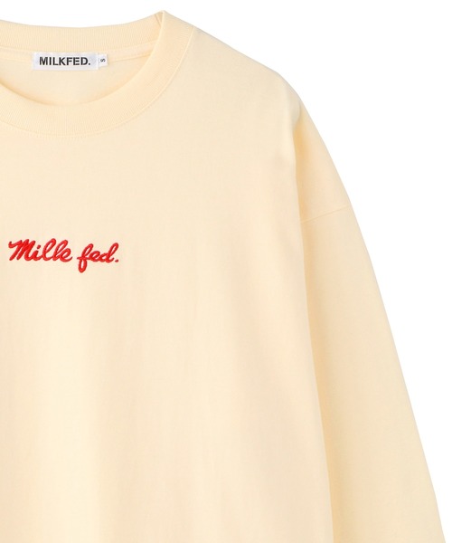 MILKFED.（ミルクフェド）の「BASIC ICING L/S TEE（Tシャツ/カットソー・レディース・ホワイト/オフホワイト/ライトパープル/ブラック/チャコールグレー/ネイビー/ベージュ/ライトグリーン・MEDIUM/SMALL）」の3枚目の写真